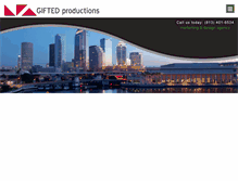 Tablet Screenshot of giftedproductions.com